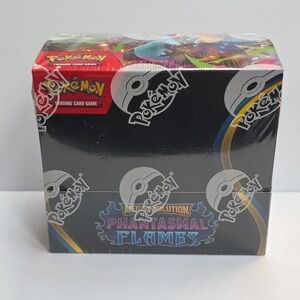 Pokemon Mega Evolution Phantasmal Flames Box - Red and Blue